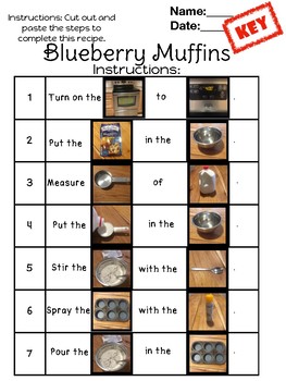 Blueberry Muffin Recipes for Adapted Curriculum Classrooms by Adapt for Me