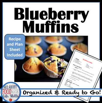 Preview of Blueberry Muffin Recipe - FACS - FCS - Culinary Arts - Life Skills