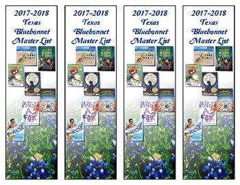 Preview of Bluebonnet Bookmarks (2017-2018)
