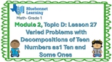 Bluebonnet Learning Math First Grade : Module 2, Lesson 27 Topic D Varied Proble