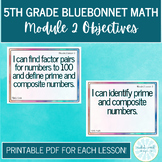 Bluebonnet Math 5th Grade | Module 2 Printable Lesson Objectives