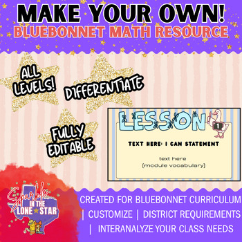 Preview of Bluebonnet Math Lesson Slides | Elementary Math | Daily Math Instruction