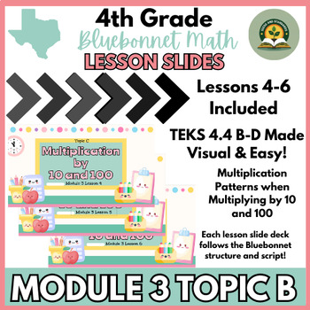 Preview of Bluebonnet Math Lesson Slides Grade 4 Module 3 Topic B Lesson 4-6