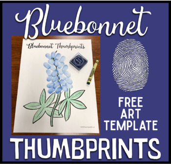 Preview of Bluebonnet Thumbprint ART Freebie!