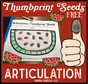 Preview of Thumbprint Watermelon Seeds Freebie!
