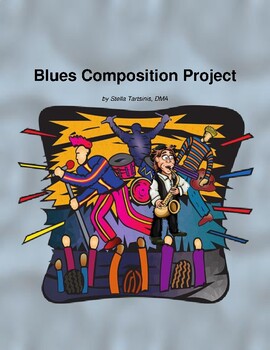 Preview of Blues Composition Lesson, Worksheet, Log Sheet, Task Sheet & Rubric