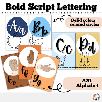 Preview of Bluey ASL Cursive Alphabet Posters | Classroom Decor