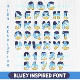 Bluey Letters and Numbers, Inspired Font, Alphabet, Cute L