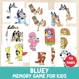 Bluey Memory Game, Matching Activity, Busy Bags Idea, Matc