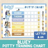 Bluey Potty Training Chart, Reward Chart, Goals, Sticker C