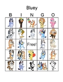 Bluey character bingo game