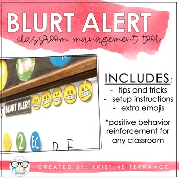 Preview of Blurt Alert {A Classroom Management Tool}