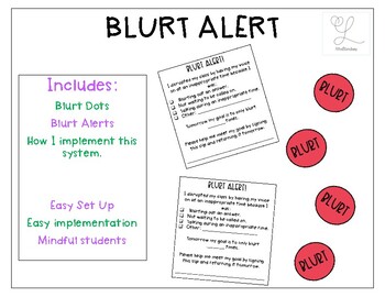 Preview of Blurt Alert Behavior Management System