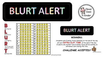 Preview of Blurt Alert Classroom Management Technique