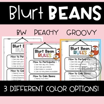 Preview of Blurt Beans Classroom Management Tool