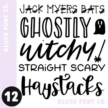 Preview of Blush Font Co. Font Bundle 12 - Halloween Fonts