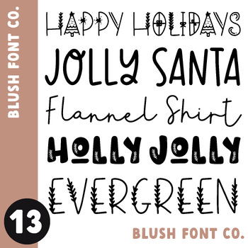 Preview of Blush Font Co. Font Bundle 13 - Christmas Fonts