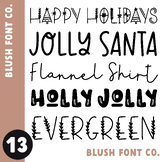 Blush Font Co. Font Bundle 13 - Christmas Fonts