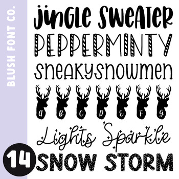 Preview of Blush Font Co. Font Bundle 14 - Christmas Fonts