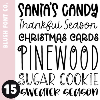Preview of Blush Font Co. Font Bundle 15 - Christmas Fonts