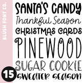 Blush Font Co. Font Bundle 15 - Christmas Fonts