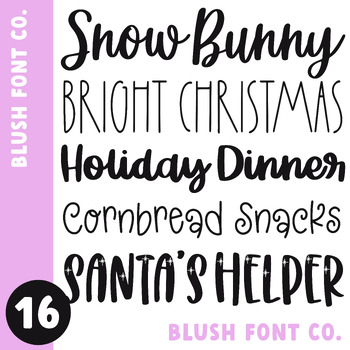 Preview of Blush Font Co. Font Bundle 16 - Christmas Fonts