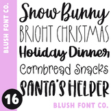 Blush Font Co. Font Bundle 16 - Christmas Fonts