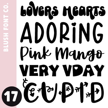 Preview of Blush Font Co. Font Bundle 17 - Valentine's Day Fonts