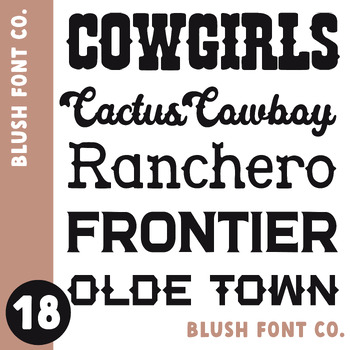 Preview of Blush Font Co. Font Bundle 18 - Western Fonts