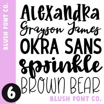 Preview of Blush Font Co. Font Bundle 6 - Brush and Chunky Fonts