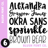 Blush Font Co. Font Bundle 6 - Brush and Chunky Fonts