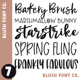 Blush Font Co. Font Bundle 7 - Brush Handwriting Fonts