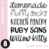 Blush Font Co. Font Bundle 8 - Brush Handwriting Fonts
