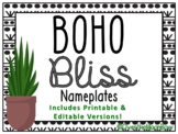 BoHo Bliss | Nameplates | Plants | Editable Bundle