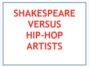 Preview of Board/Activity: Shakespeare vs. Hip Hop Quotes