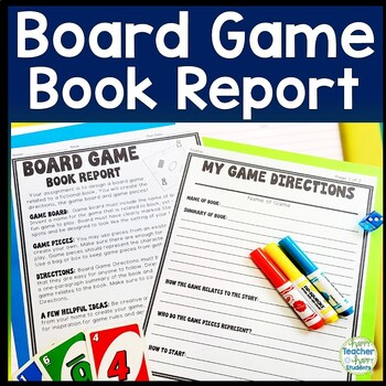 Preview of Board Game Book Report Template: Make Your Own Board Game Based on Fiction Book
