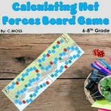 Calculating Net Forces Board Game!!!! (black and white)