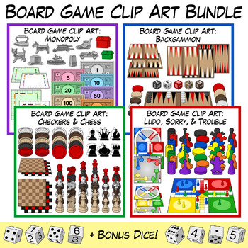Preview of Board Game Clip Art Bundle
