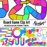 Board Game Clipart ~ Neon Colors
