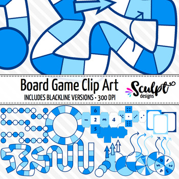 Preview of Board Game Clip Art ~ Winter Colors