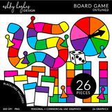Board Game Clipart - Outlined