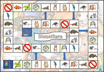 Preview of Board Game "Haustiere" | Spielplan | Deutsch | German | pets