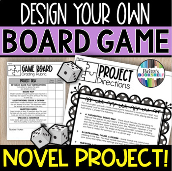 Preview of Board Game Novel Project for Any Novel