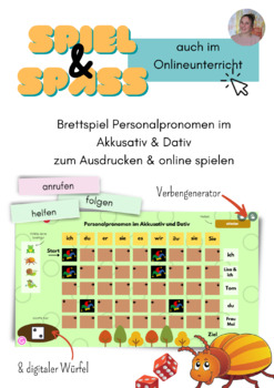 Preview of Board Game: Personal pronouns in German - print & digital version