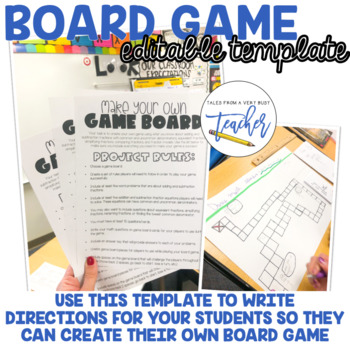 Social Studies Board Games, PDF printables with template