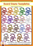 Board Game Templates - Squiggly Set 2