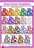Board Game Templates - Squiggly Set 6