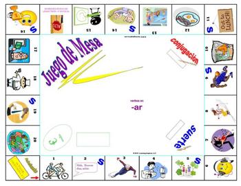 Preview of Board Game :  -ar Imperfect, Conditional, & Future Tenses Spanish