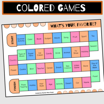 Board Games: Back to School/First Day of School Ice Breakers by Enhance SEL