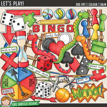 playing board games clip art